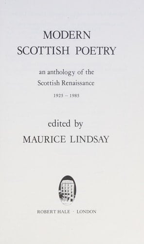 Modern Scottish Poetry An Anthology of the Scottish Renaissance 1925-1985