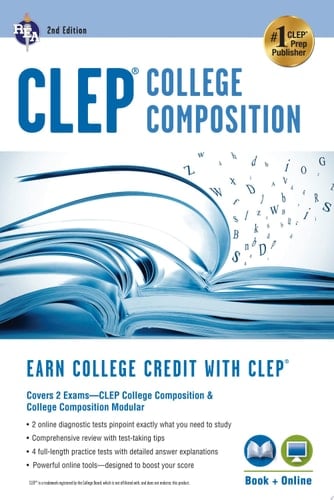 CLEP® College Composition 2nd Ed.,  Book + Online