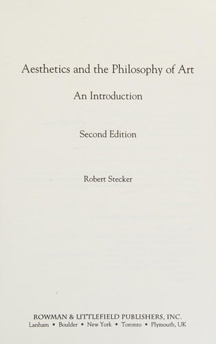 Aesthetics and the philosophy of art