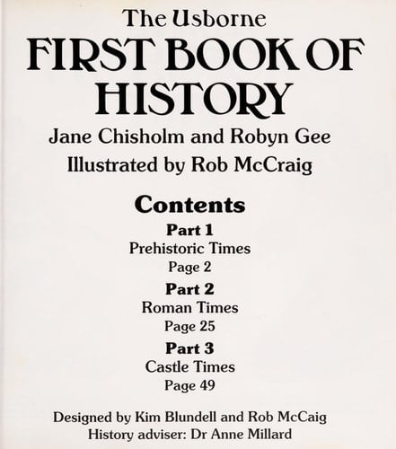 First Book of History Prehistoric Times, Castle Times, Roman Times