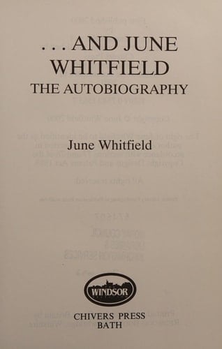 And June Whitfield The Autobiography