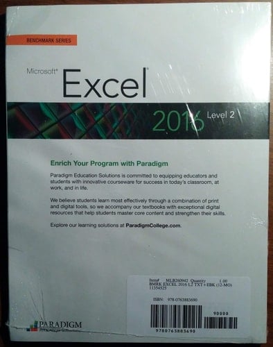 Benchmark Series: Microsoft Excel 2016 Level 2 and SNAP 2016