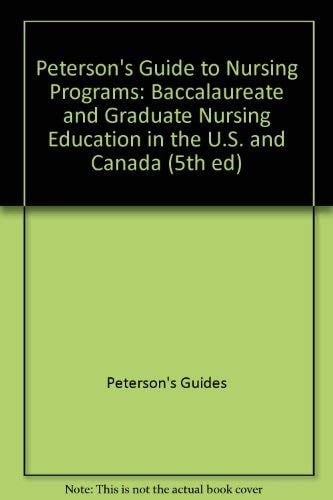 Peterson's Guide to Nursing Programs