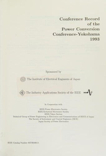 Conference Record of the Power Conversion Conference--Yokohama, 1993