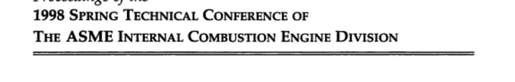 Proceedings of the 1998 Spring Technical Conference of the ASME Internal Combustion Engine Division: Engine emissions and environmental issues