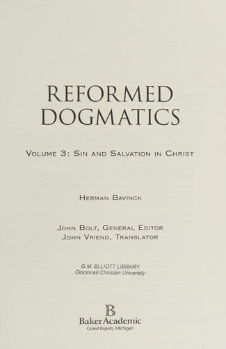 Reformed dogmatics