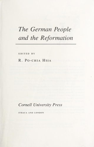 The German People and the Reformation