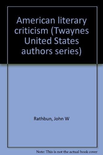 American Literary Criticism 1905-1965
