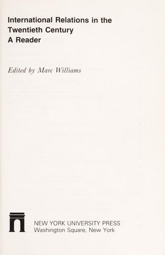 International Relations in the Twentieth Century: A Reader