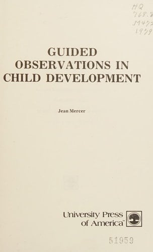 Guided Observ in Child Dev CB