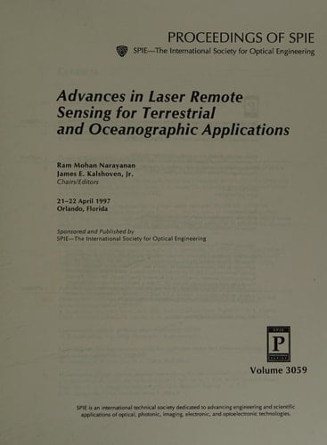 Advances in Laser Remote Sensing for Terrestrial & Oceanographic Applications