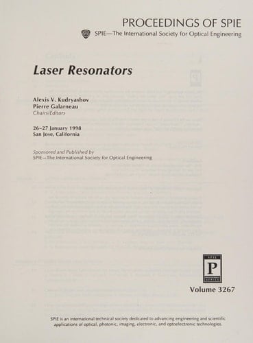 Laser Resonators 26-27 January, 1998, San Jose, California