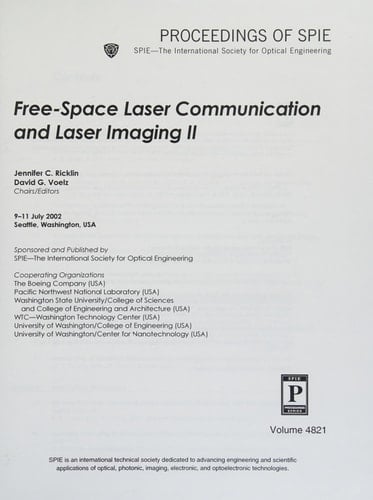Free-space Laser Communication and Laser Imaging II 9-11 July, 2002, Seattle, Washington