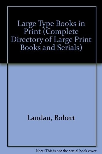Large Type Books in Print, 1985