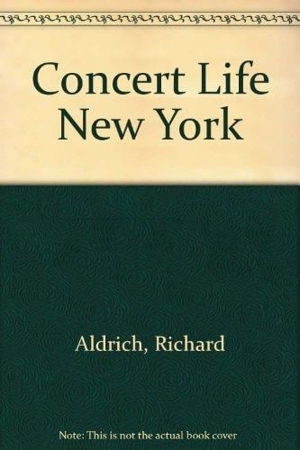 Concert Life in New York, 1902-1923