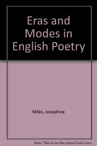 Eras & Modes in English Poetry