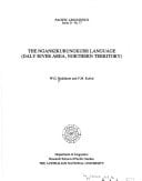The Ngankikurungkurr Language (Daly River Area, Northern Territory)