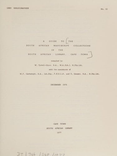 Bibliografie van anonieme en pseudonieme werke uit 'n Suid-Afrikaanse bibliografie tot die jaar 1925