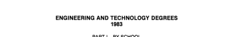 Engineering and Technology Degrees, 1983