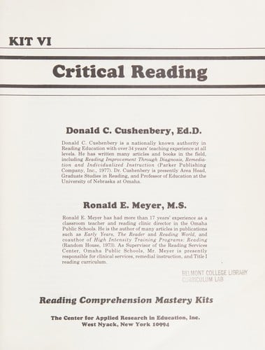 Critical Reading