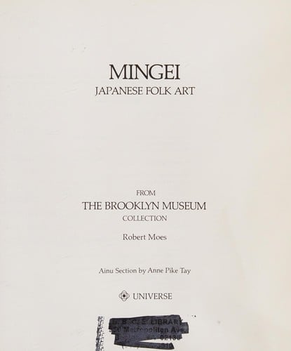 Mingei: Japanese Folk Art from the Brooklyn Museum Collection