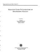 Selective Guide to Literature on Engineering Geology (Engineering Literature Guides)