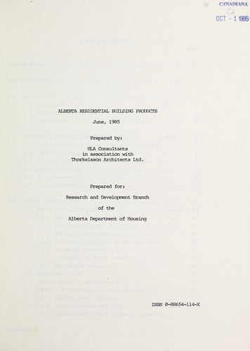 Alberta Residential Building Products