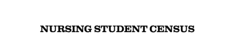 Nursing Student Census with Policy Implications, 1988