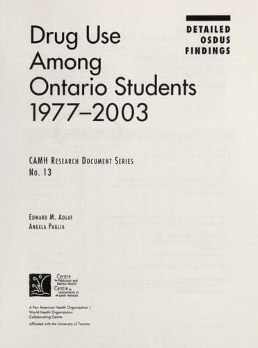 Drug use among Ontario students 1977-2003
