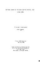 National Survey of the Aged (United States), 1957