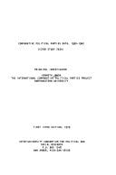 Comparative Political Parties Data, 1950-1962