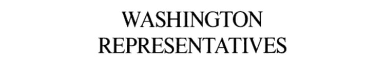 Washington Representatives, 1987