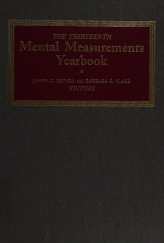 The Mental Measurements Yearbook