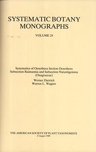 Systematic Botany Monographs Monographic Series of the American Society of Plant Taxonomists