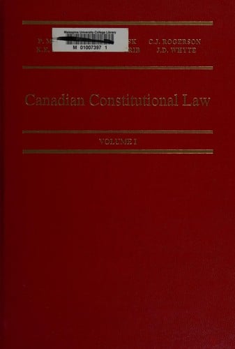 Canadian Constitutional Law