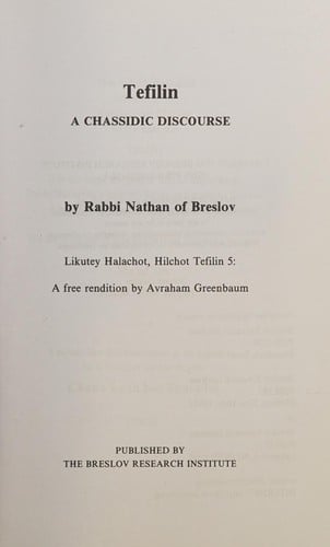 Tefilin: A Chassidic Discourse