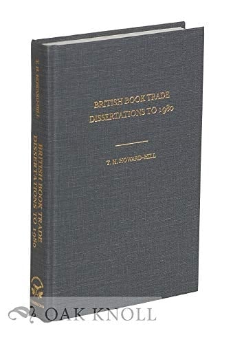 British Book Trade Dissertations to 1980