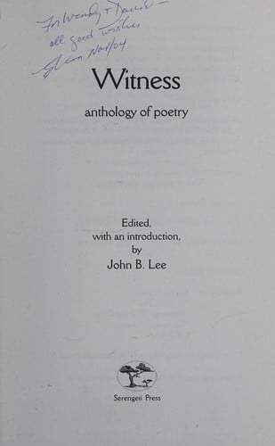 Witness Anthology of Poetry