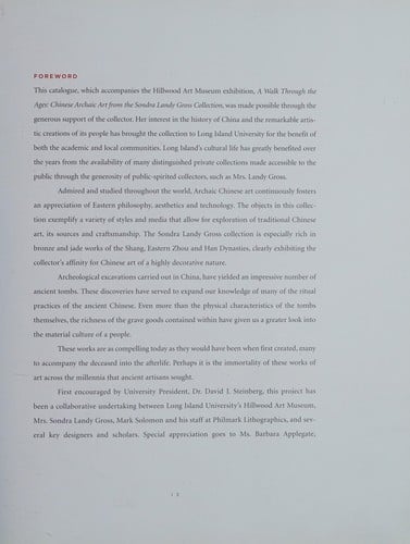 A Walk Through the Ages: Chinese Archaic Art from the Sondra Landy Gross Collection