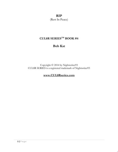 RIP [Rest In Peace), a CUL8R Time Travel Mystery/Romance