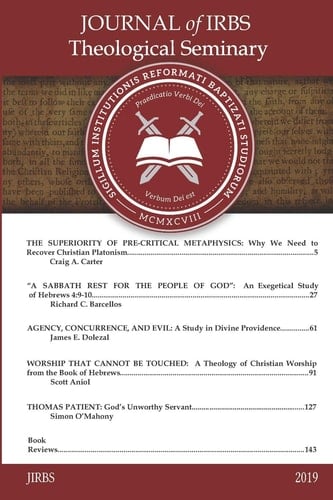 Journal of IRBS Theological Seminary 2019 Jirbsts 2019