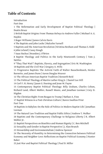 Baptist Political Theology