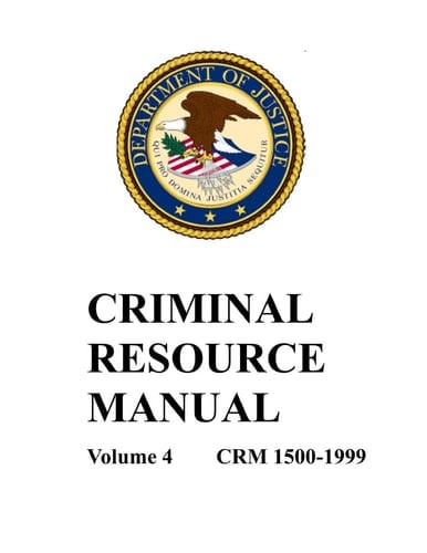 Criminal Resource Manual 1500-1999