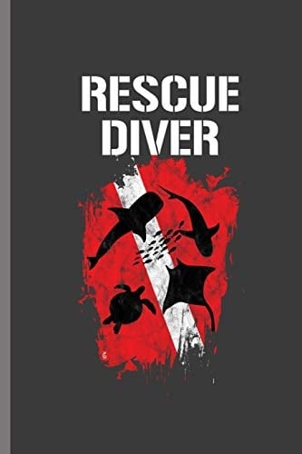 Rescue Diver For All Divers Scuba Diving Notebooks Gift (6x9) Dot Grid Notebook
