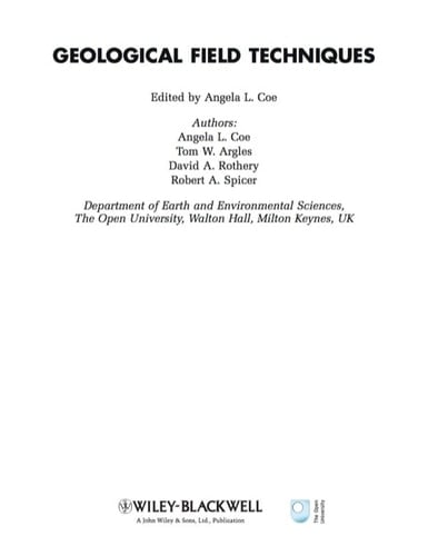 Geological Field Techniques