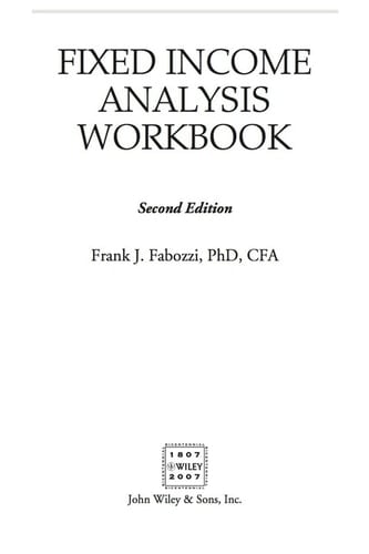 Fixed Income Analysis Workbook