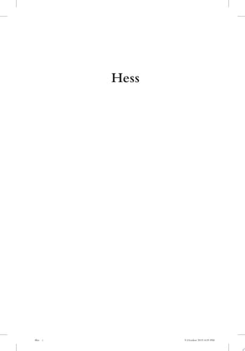 Hess The Last Oil Baron
