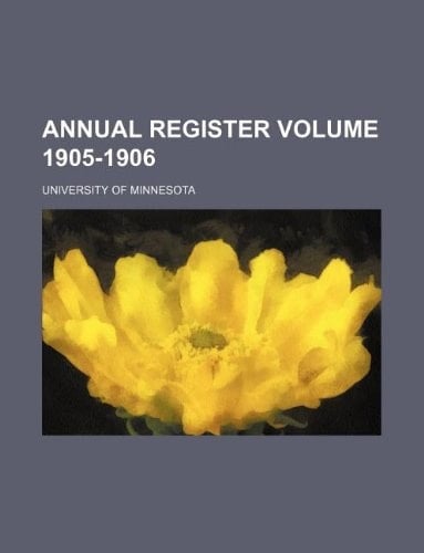 Annual register Volume 1905-1906