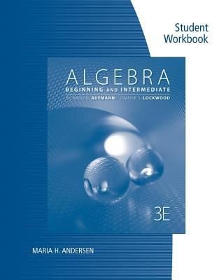 Student Workbook for AufmannLockwoods Algebra