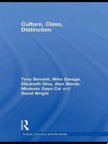 Culture, Class, Distinction